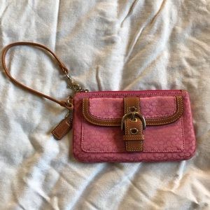 Pink Coach wristlet